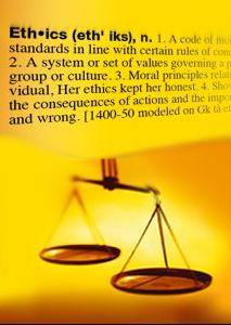 Scale A code of ethical standards in line with certain rules