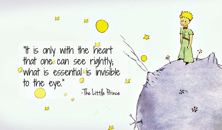 The Little Prince - It is only with the heart that one can see rightly; what is essential is invisible to the eye